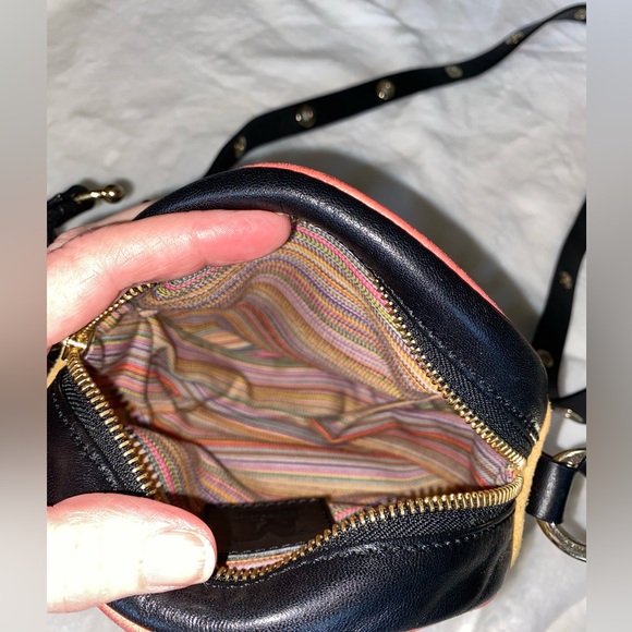 Missoni Black Calf Leather & Tan Suede Quilted Crossbody - Picture 5 of 8